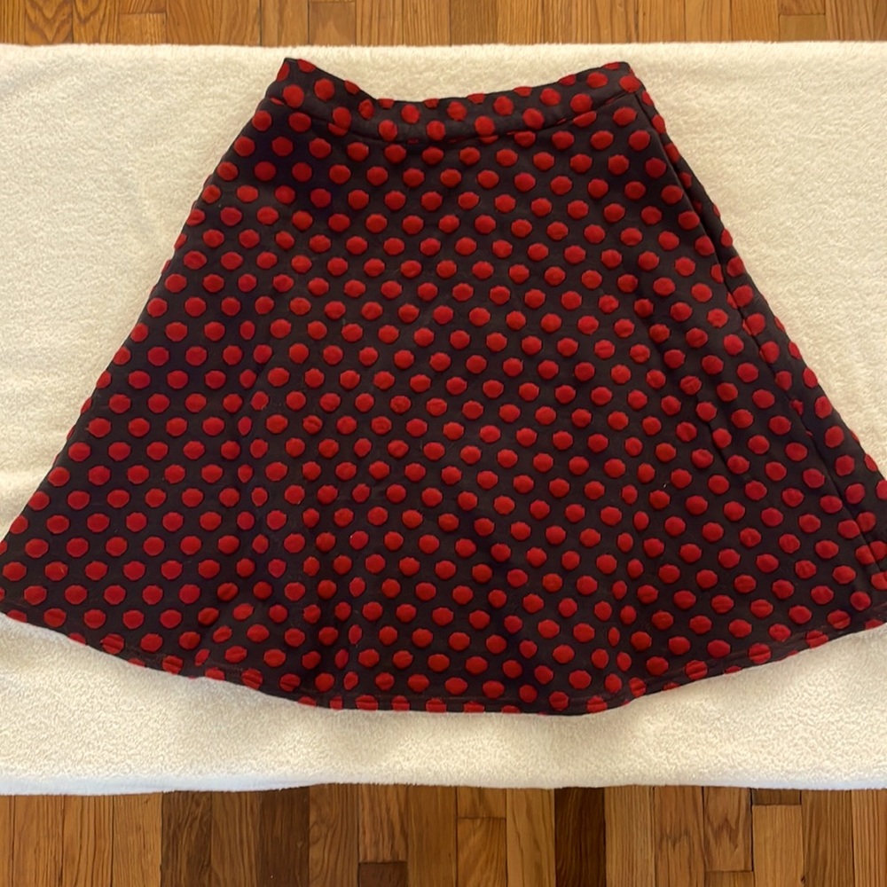 Modcloth Polka Dot Sweater Mini Skirt with Pockets